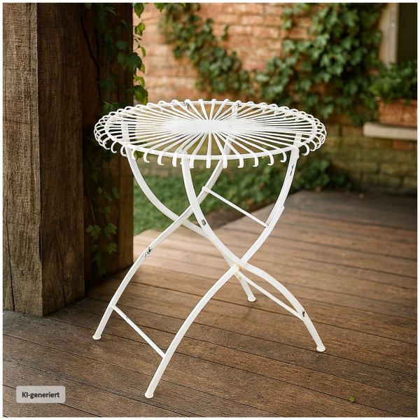 Tisch Romantic Garden Weiß