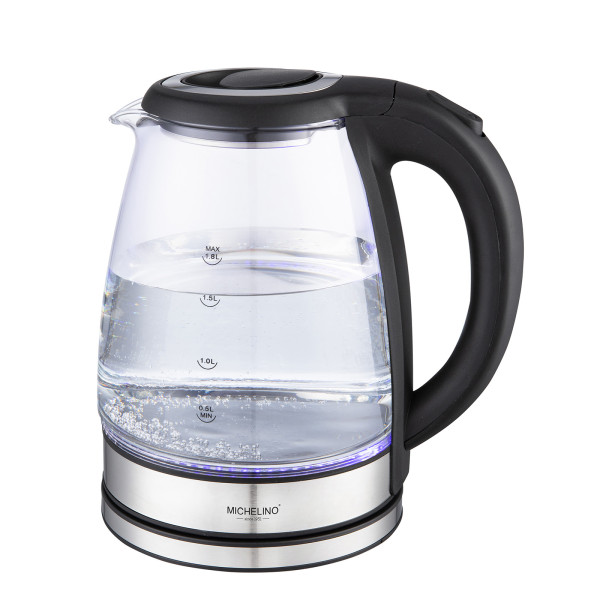 Wasserkocher Glas EDS Silber 1,8 L