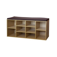 HTI-Living inkl. Sitzkissen Buche Garderobenbank mit 10 Fächern HTI-Living inkl. Sitzkissen Buche Garderobenbank mit 10 Fächern