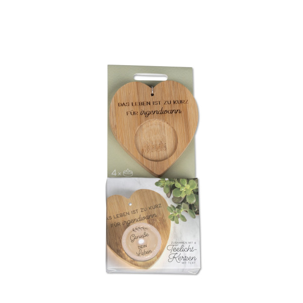 formano „Das Leben ist zu kurz für irgendwann...“ Teelichthalter mit Spruch