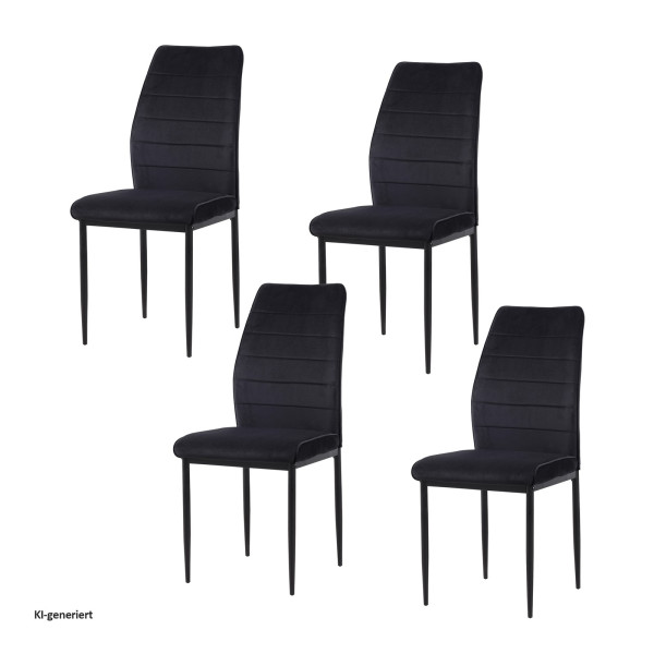 Stuhl Madison Velvet schwarz