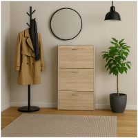 HTI-Living schmaler Schuhschrank für kleine Flure Schuhkipper mit drei Kippfächern Sonoma HTI-Living schmaler Schuhschrank für kleine Flure Schuhkipper mit drei Kippfächern Sonoma