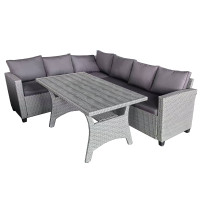 HTI-Living Ecksofa mit Tisch Outdoor Möbel HTI-Living Ecksofa mit Tisch Outdoor Möbel