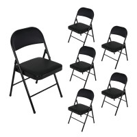 HTI-Living Gestell Schwarz 6er-Set Klappstuhl Kunstleder HTI-Living Gestell Schwarz 6er-Set Klappstuhl Kunstleder