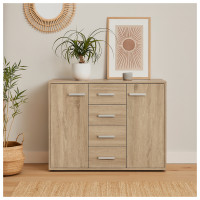 HTI-Living mit 4 Schubladen Sonoma Sideboard Nina HTI-Living mit 4 Schubladen Sonoma Sideboard Nina