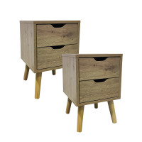 HTI-Living Thekla Artisaneiche Nachttisch 2 Schubladen 2er-Set HTI-Living Thekla Artisaneiche Nachttisch 2 Schubladen 2er-Set