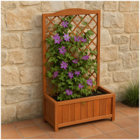 HTI-Living Blumenkasten für Terrasse und Balkon Pflanzkasten mit Rankgitter aus Holz HTI-Living Blumenkasten für Terrasse und Balkon Pflanzkasten mit Rankgitter aus Holz