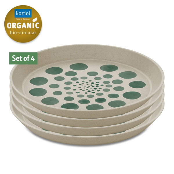 Koziol CONNECT PLATE MONSTERA DOTS Kleiner Teller 20,5 cm 4er-Set