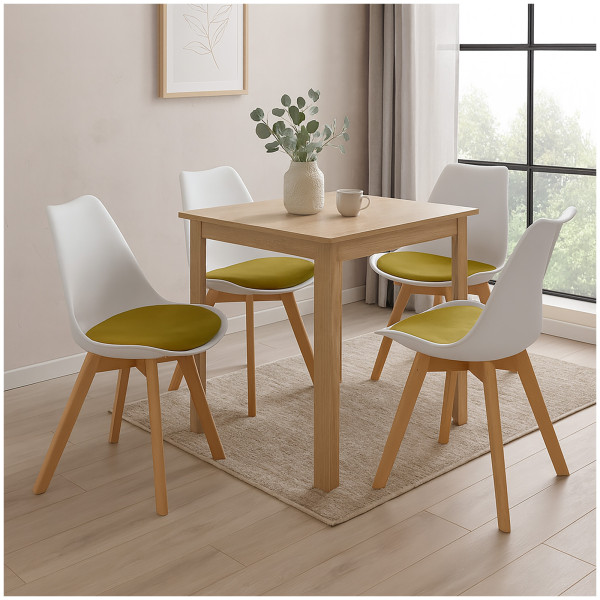 HTI-Living Skandinavisches Design trifft modernen Komfort 4er Set Stühle Atlanta