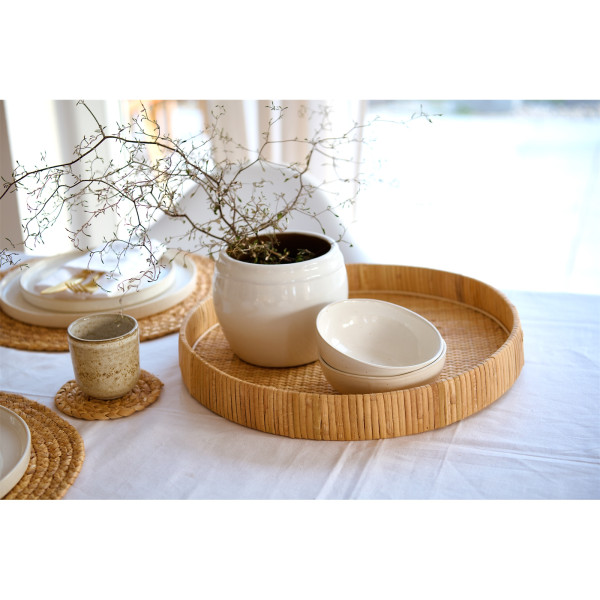 HTI-Living Rattan rund Dekotablett