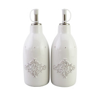 neuetischkultur Bessie Öl- und Essigspender Keramik weiß 2er-Set neuetischkultur Bessie Öl- und Essigspender Keramik weiß 2er-Set