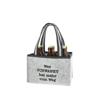 HTI-Living "Wer schwankt hat mehr vom Weg" Flaschentasche mit Spruch HTI-Living "Wer schwankt hat mehr vom Weg" Flaschentasche mit Spruch