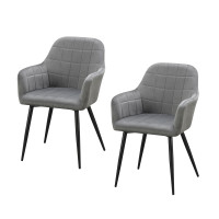 HTI-Living Albany Esszimmerstuhl 2er Set Grau Velvet HTI-Living Albany Esszimmerstuhl 2er Set Grau Velvet