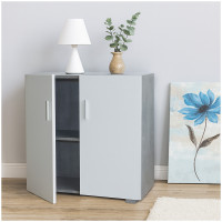 HTI-Living Thekla Beton-Weiß Sideboard 2 Fächer HTI-Living Thekla Beton-Weiß Sideboard 2 Fächer