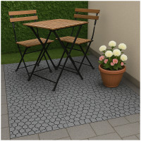 HTI-Living Stecksystem wetterfest für Terrasse und Balkon Kunststoff Bodenplatten 4er Set 30 x 30 cm HTI-Living Stecksystem wetterfest für Terrasse und Balkon Kunststoff Bodenplatten 4er Set 30 x 30 cm