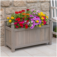 HTI-Living Blumenkasten für Garten, Terrasse und Balkon Holz-Pflanzkasten in Grau HTI-Living Blumenkasten für Garten, Terrasse und Balkon Holz-Pflanzkasten in Grau