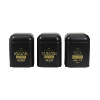 neuetischkultur eckig schwarz Vorratsdosen 3er-Set neuetischkultur eckig schwarz Vorratsdosen 3er-Set