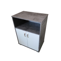 HTI-Living Blanca Küchenschrank Beton mit weißen Türen HTI-Living Blanca Küchenschrank Beton mit weißen Türen