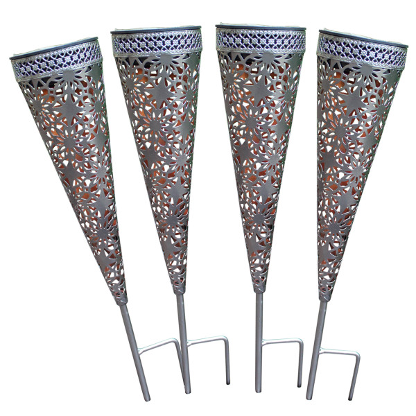 HTI-Living Luna Solarlaterne Petal, 4er Set