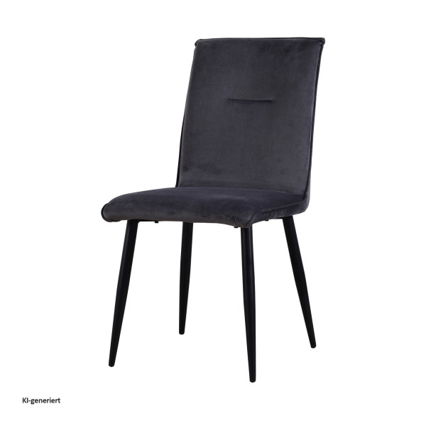Stuhl Salinas Velvet grau