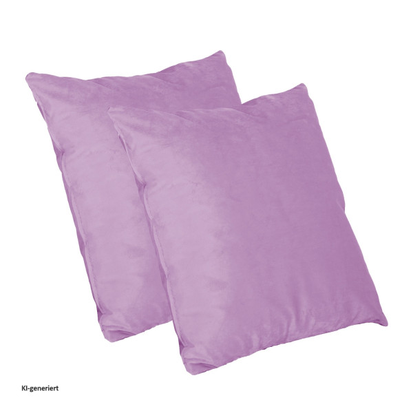 Kissen Nathalie Unifarben Lila 2er-Set
