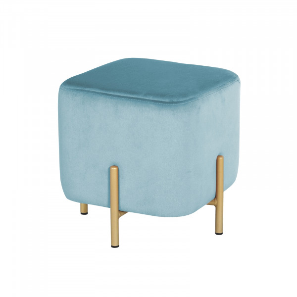 HTI-Living Dixon Pastellblau Dekorativer Polsterhocker Ø 32 cm