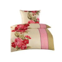 HTI-Living Microfaser Beige/Rosa Bettwäsche 2-teilig 135 x 200 HTI-Living Microfaser Beige/Rosa Bettwäsche 2-teilig 135 x 200