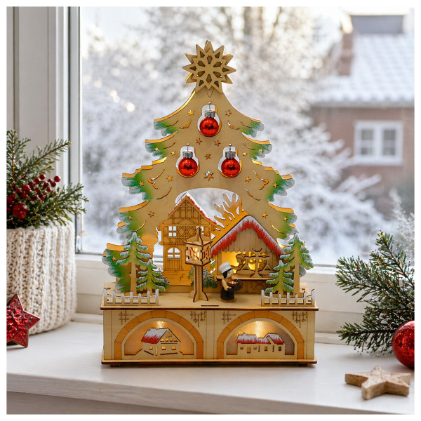 Weihnachtsbaum mit Weihnachtsbäckerei