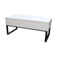 HTI-Living mit Stauraum Weiß Couchtisch höhenverstellbar HTI-Living mit Stauraum Weiß Couchtisch höhenverstellbar