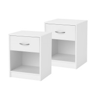 HTI-Living Nina Weiß Nachtschrank mit 1 Schublade 2er-Set HTI-Living Nina Weiß Nachtschrank mit 1 Schublade 2er-Set
