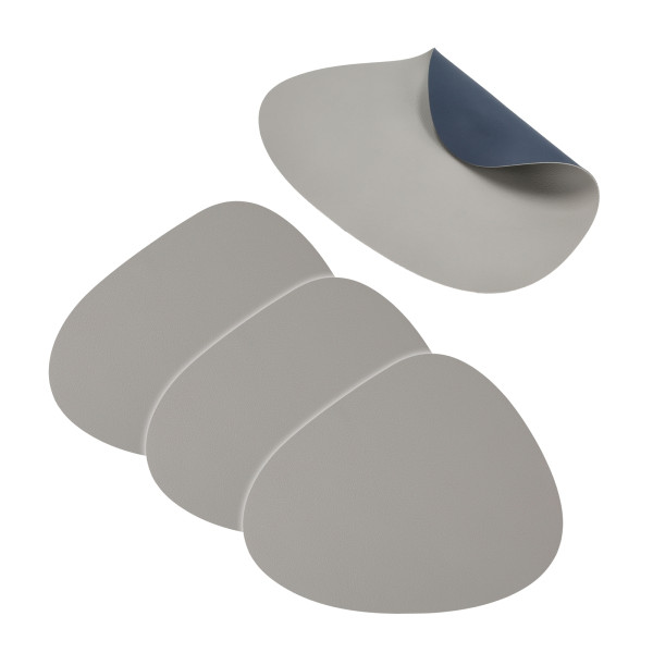 HTI-Living Blau/Grau Tischset 4-teilig