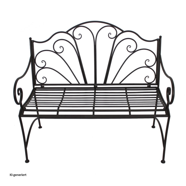 Gartenbank Celia_01 Schwarz Metall