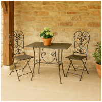 HTI-Living Rechteckig dekorativ Vintage Gartentisch Metalltisch Rostoptik HTI-Living Rechteckig dekorativ Vintage Gartentisch Metalltisch Rostoptik