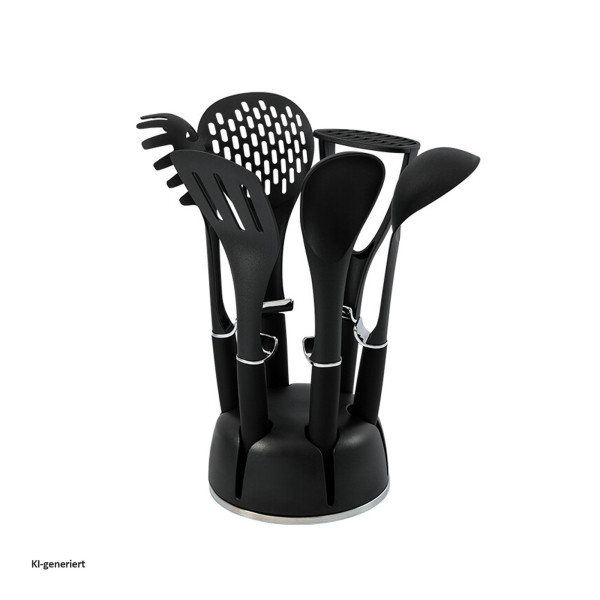 7-tlg. Küchenhelfer-Set Metallic Black