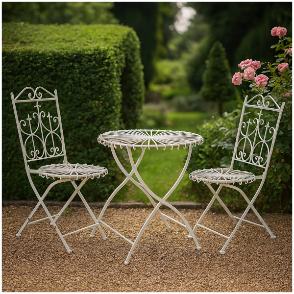 HTI-Living Romantic Garden Tischgruppe Weiß