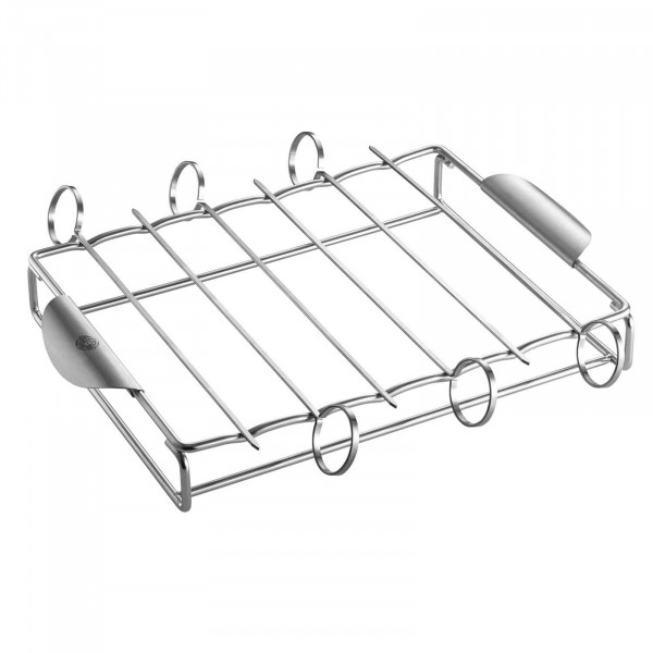 GEFU BBQ Gemüse- und Hähnchengriller mit Schaschlik-Rack