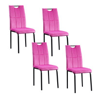HTI-Living Denton Samt Pink 4er-Set Esszimmerstuhl HTI-Living Denton Samt Pink 4er-Set Esszimmerstuhl