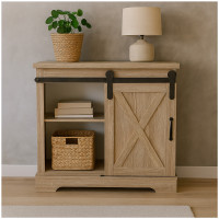 HTI-Living Thekla Landhaus Sonoma Kommode mit Schiebetür HTI-Living Thekla Landhaus Sonoma Kommode mit Schiebetür
