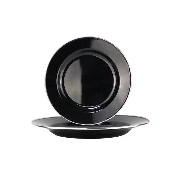 Michelino Schwarz Campingteller 2er-Set