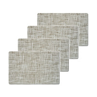 HTI-Living Grau Kunststoff Platzset 4er Set HTI-Living Grau Kunststoff Platzset 4er Set