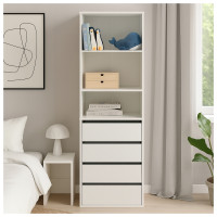 HTI-Living 3 Regalfächer 4 Schubladen Hohe offene Kommode HTI-Living 3 Regalfächer 4 Schubladen Hohe offene Kommode