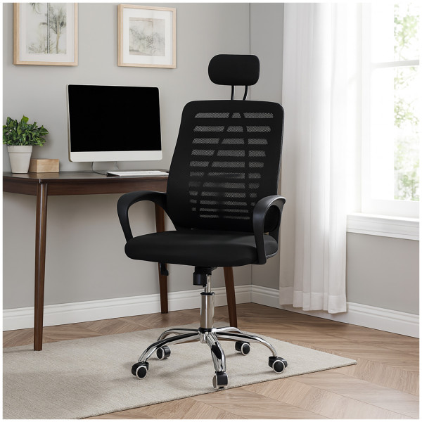 HTI-Living und Kopfstütze Ergonomischer Drehstuhl mit Meshbezug
