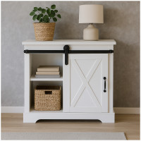 HTI-Living Thekla Landhaus Weiß Kommode mit Schiebetür HTI-Living Thekla Landhaus Weiß Kommode mit Schiebetür