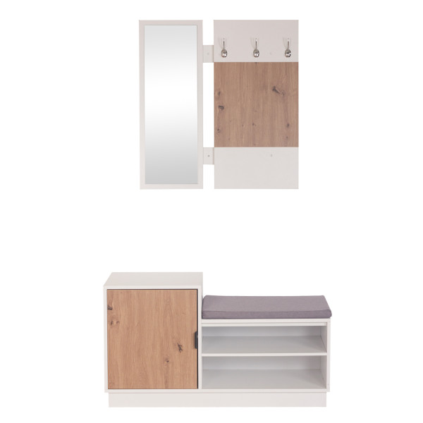 HTI-Living mit Schuhbank Weiß Garderobe Dana