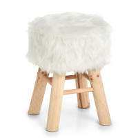 HTI-Living Zottel Sitzhocker Holz, Kunstfell HTI-Living Zottel Sitzhocker Holz, Kunstfell