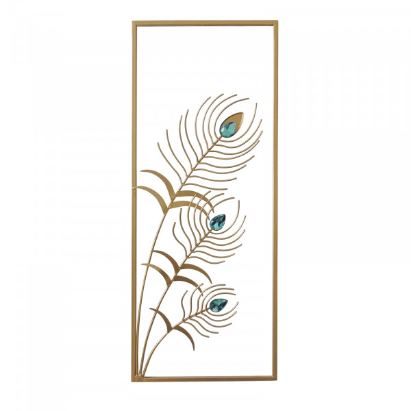 NTK-Collection Pfauenfeder Wandkunst aus Metall