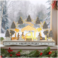 HTI-Living Heilige Familie mit Krippe Leuchtbogen HTI-Living Heilige Familie mit Krippe Leuchtbogen