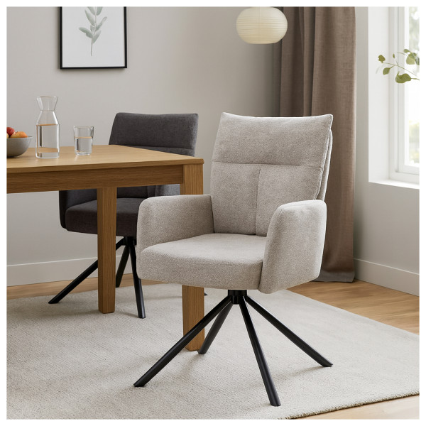HTI-Living Kyra Beige 2er-Set Esszimmerstuhl