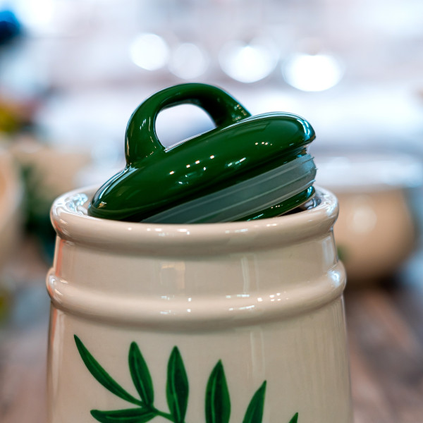 Neuetischkultur Olivenzweig Lebensmitteldose im Landhausstil 11 x 16 cm