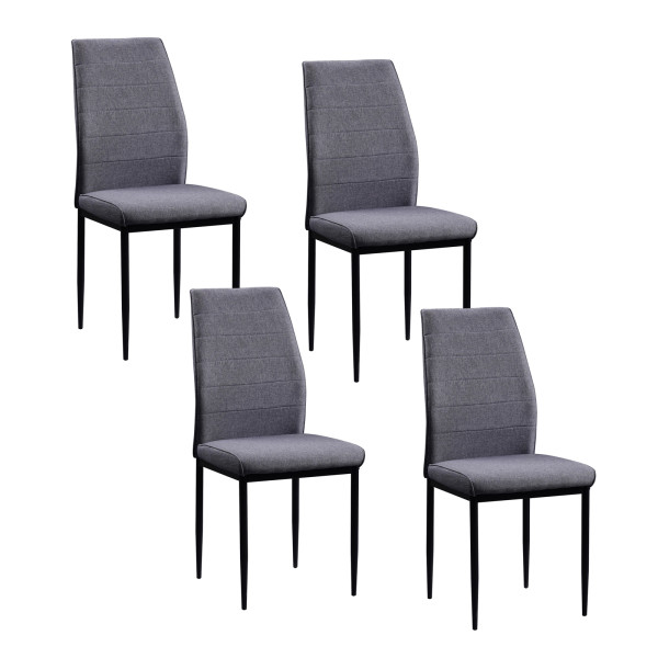 Stuhl Madison Webstoff Grau 4er Set
